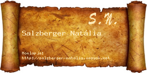 Salzberger Natália névjegykártya