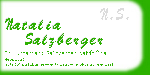 natalia salzberger business card